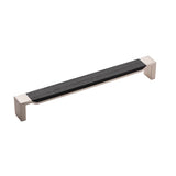 Belwith Keeler - Pull 8-13/16 Inch (224mm) Center to Center - Satin Nickel With Black Wood