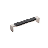 Belwith Keeler - Pull 6-5/16 Inch (160mm) Center to Center - Satin Nickel With Black Wood