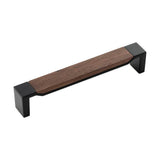 Belwith Keeler - Pull 6-5/16 Inch (160mm) Center to Center - Matte Black With Walnut