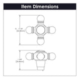 Knob 2-1/8 Inch x 2-1/8 Inch