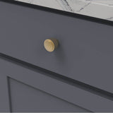 Verge Collection Knob 1-3/16 Inch Diameter Brushed Golden Brass Finish