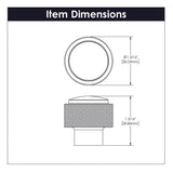 Verge Collection Knob 1-3/16 Inch Diameter Brushed Golden Brass Finish