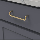 Verge Collection Pull 5-1/16 Inch (128mm) Center to Center Brushed Golden Brass Finish