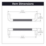 Verge Collection Pull 5-1/16 Inch (128mm) Center to Center Brushed Golden Brass Finish