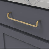 Verge Collection Pull 7-9/16 Inch (192mm) Center to Center Brushed Golden Brass Finish
