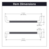 Verge Collection Pull 7-9/16 Inch (192mm) Center to Center Brushed Golden Brass Finish