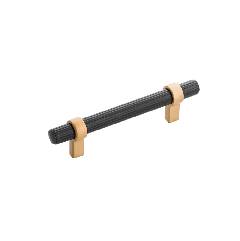 Belwith Keeler - Sinclaire Collection Pull 3-3/4 Inch (96mm) Center to Center Matte Black and Brushed Golden Brass Finish - Matte Black,Brushed Golden Brass