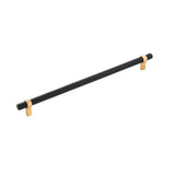 Belwith Keeler - Sinclaire Collection Pull 12 Inch Center to Center Matte Black and Brushed Golden Brass Finish - Matte Black,Brushed Golden Brass