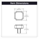 Knob 1-5/16 Inch x 1-5/16 Inch