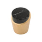 Belwith Keeler - Knob 1-1/4 Inch Diameter - Black Marble with Brushed Golden Brass