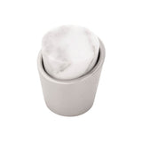 Belwith Keeler - Knob 1-1/4 Inch Diameter - White Marble with Polished Nickel