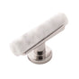 Belwith Keeler - T-Knob 2-1/2 Inch x 1 Inch - White Marble with Polished Nickel