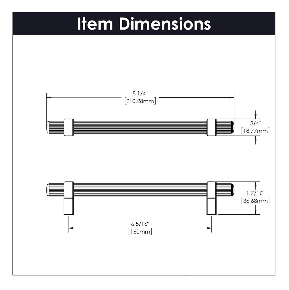 Pull 6-5/16 Inch (160mm) Center to Center