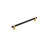 Belwith Keeler - Sinclaire Collection Appliance Pull 12 Inch Center to Center Matte Black and Brushed Golden Brass Finish - Matte Black,Brushed Golden Brass