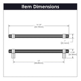 Sinclaire Collection Appliance Pull 12 Inch Center to Center Polished Nickel Finish