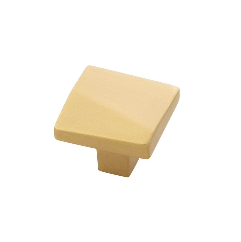 Belwith Keeler - Knob 1-3/8 Inch Square - Brushed Golden Brass