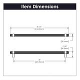 Sinclaire Collection Appliance Pull 18 Inch Center to Center Polished Nickel Finish