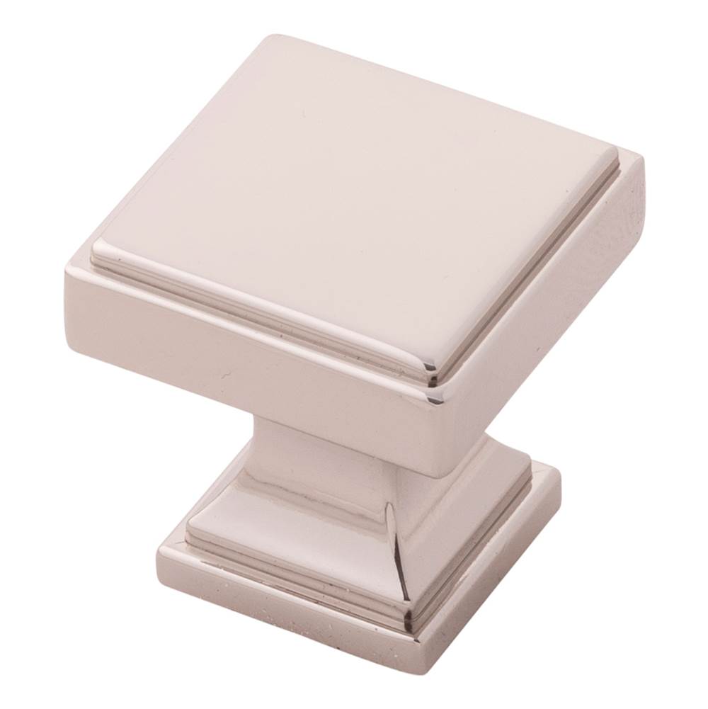Belwith Keeler - Knob 1-1/8 Inch Square - Polished Nickel