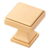 Belwith Keeler - Knob 1-1/8 Inch Square - Brushed Golden Brass