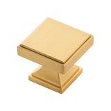 Belwith Keeler - Knob 1-3/8 Inch Square - Brushed Golden Brass