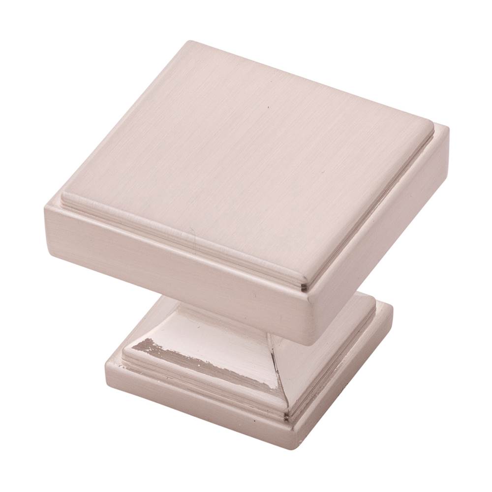 Belwith Keeler - Knob 1-3/8 Inch Square - Satin Nickel