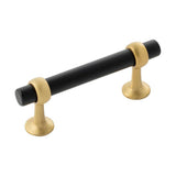 Belwith Keeler - Pull 3 Inch Center to Center - Matte Black And Brushed Golden Brass
