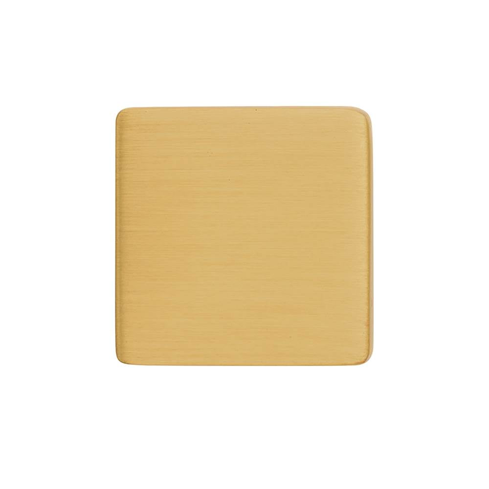 Brighton Collection Knob 1-1/4 Inch Square Brushed Golden Brass Finish