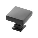 Belwith Keeler - Brighton Collection Knob 1-1/4 Inch Square Matte Black Finish - Matte Black