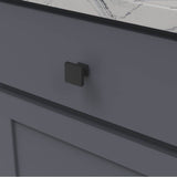 Brighton Collection Knob 1-1/4 Inch Square Brushed Golden Brass Finish