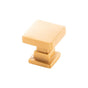 Belwith Keeler - Knob 1 Inch Square - Brushed Golden Brass