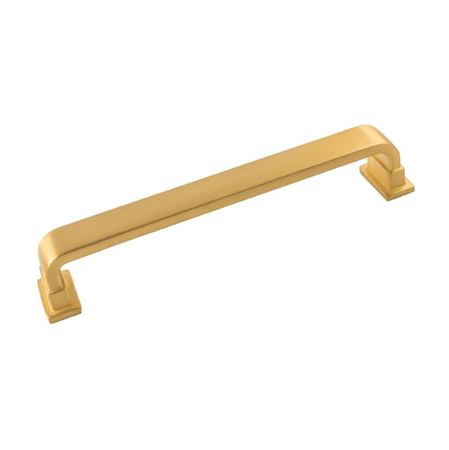 Belwith Keeler - Brighton Collection Pull 6-5/16 Inch (160mm) Center to Center Brushed Golden Brass Finish - Brushed Golden Brass