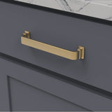 Brighton Collection Pull 6-5/16 Inch (160mm) Center to Center Brushed Golden Brass Finish