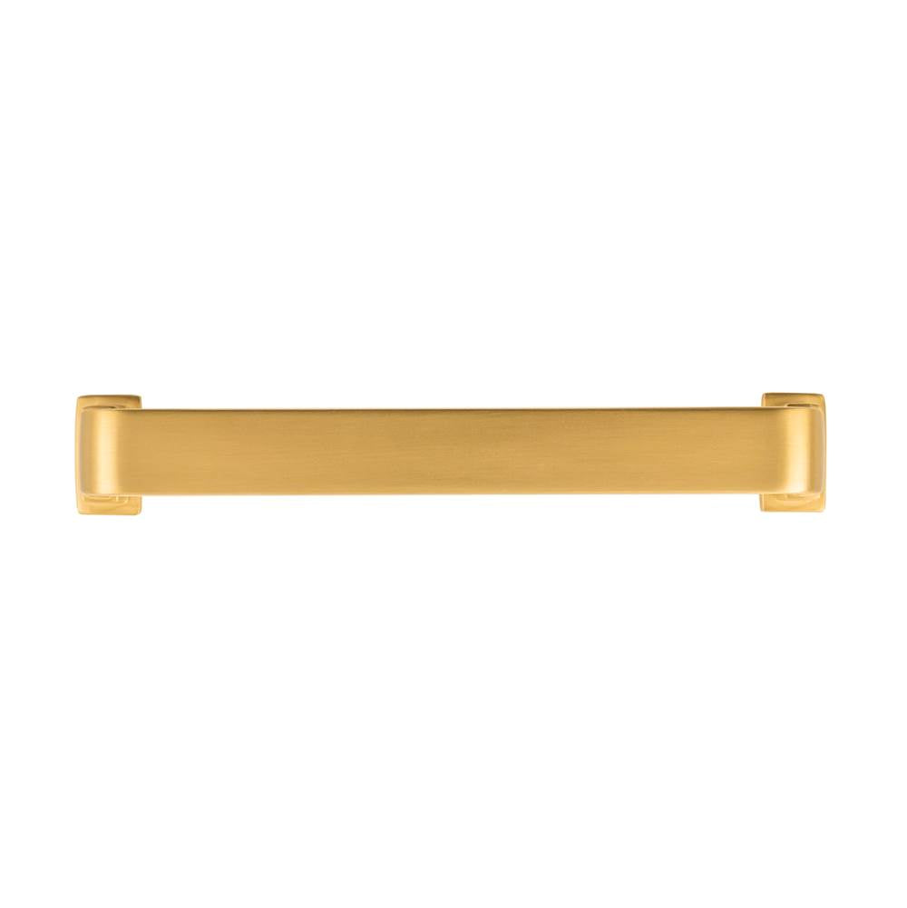 Brighton Collection Pull 6-5/16 Inch (160mm) Center to Center Brushed Golden Brass Finish