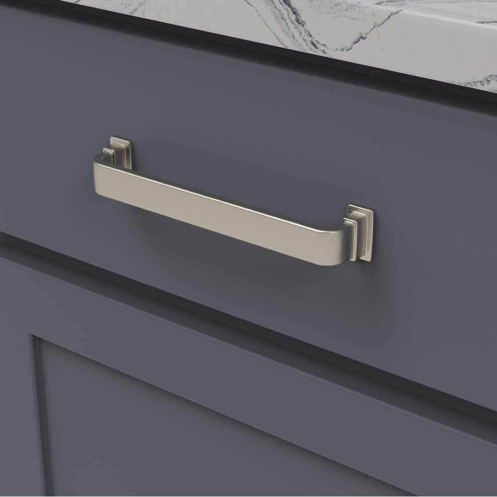 Brighton Collection Pull 6-5/16 Inch (160mm) Center to Center Brushed Golden Brass Finish