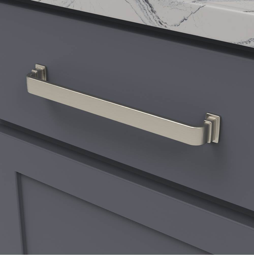 Brighton Collection Pull 8-13/16 Inch (224mm) Center to Center Brushed Golden Brass Finish