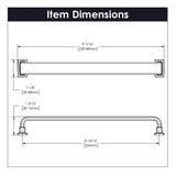 Brighton Collection Pull 8-13/16 Inch (224mm) Center to Center Brushed Golden Brass Finish