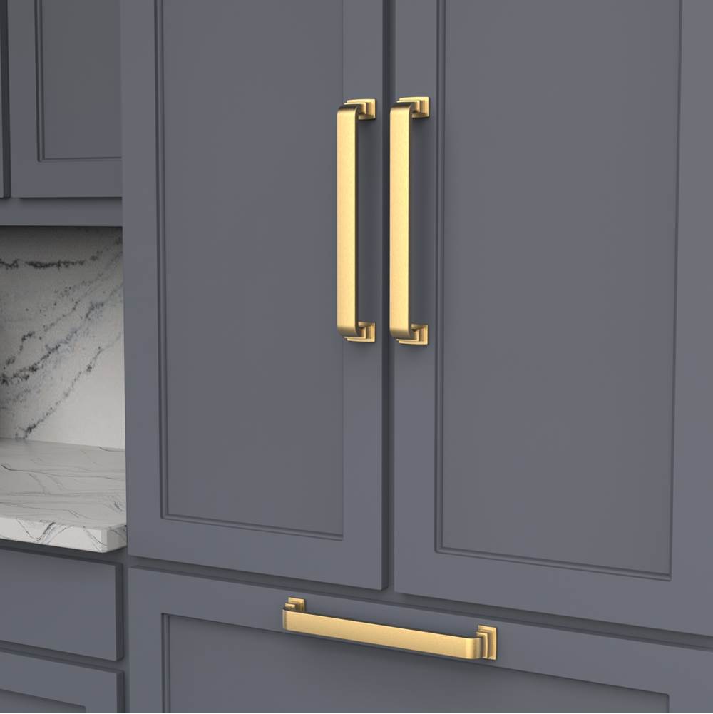Brighton Collection Appliance Pull 12 Inch Center to Center Brushed Golden Brass Finish