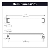 Brighton Collection Appliance Pull 12 Inch Center to Center Brushed Golden Brass Finish
