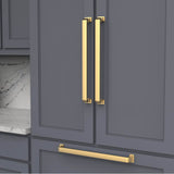 Brighton Collection Appliance Pull 18 Inch Center to Center Brushed Golden Brass Finish