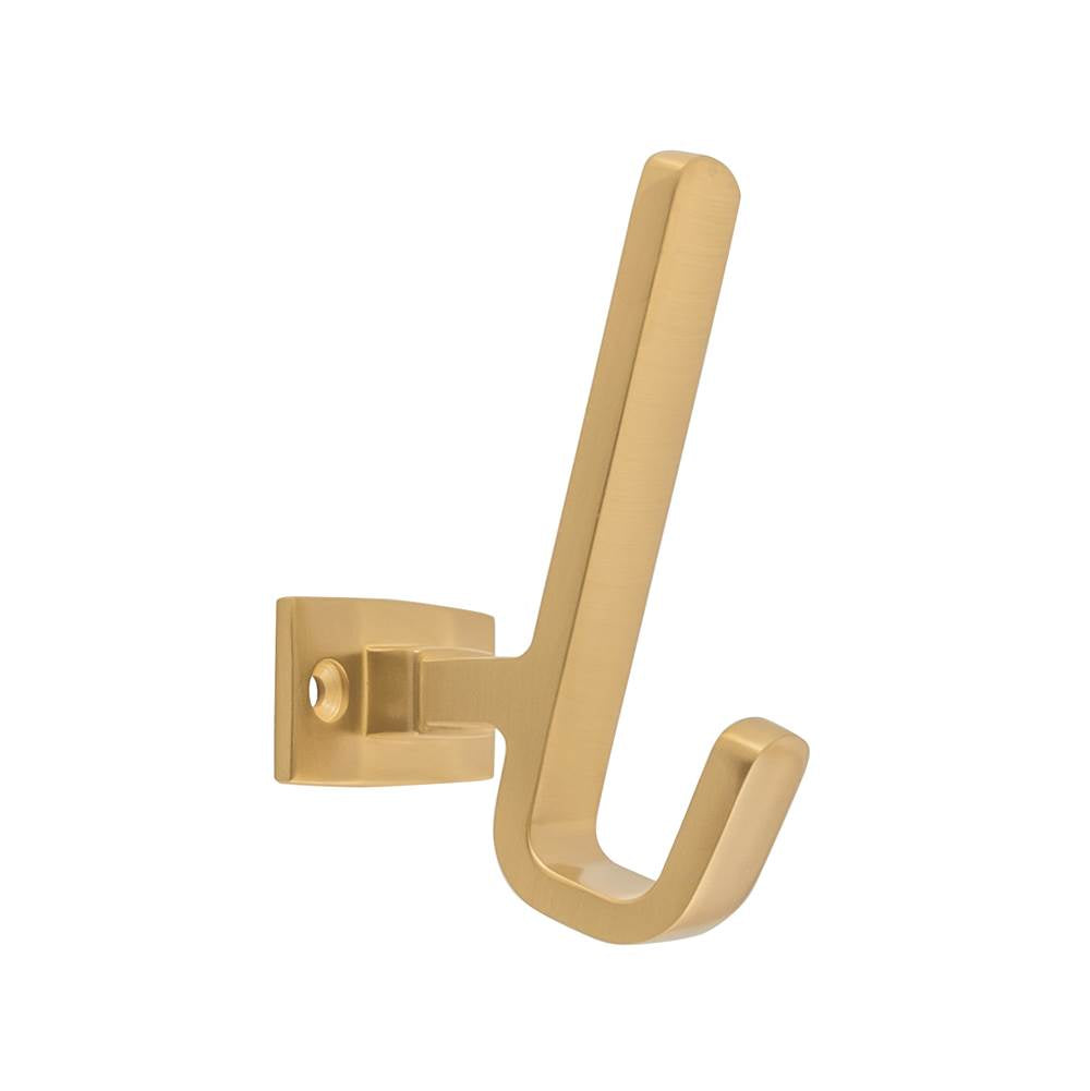 Belwith Keeler - Brighton Collection Hook 1-1/2 Inch Center to Center Brushed Golden Brass Finish - Brushed Golden Brass
