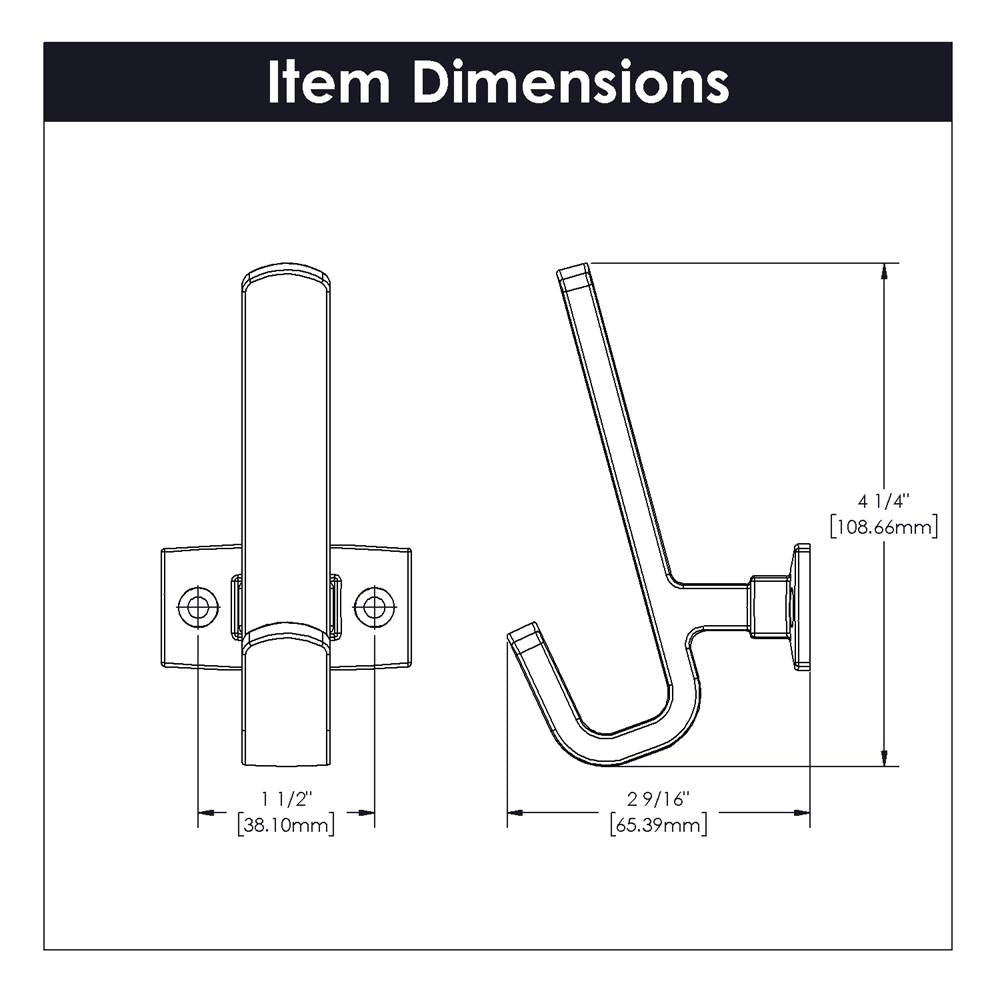 Brighton Collection Hook 1-1/2 Inch Center to Center Brushed Golden Brass Finish