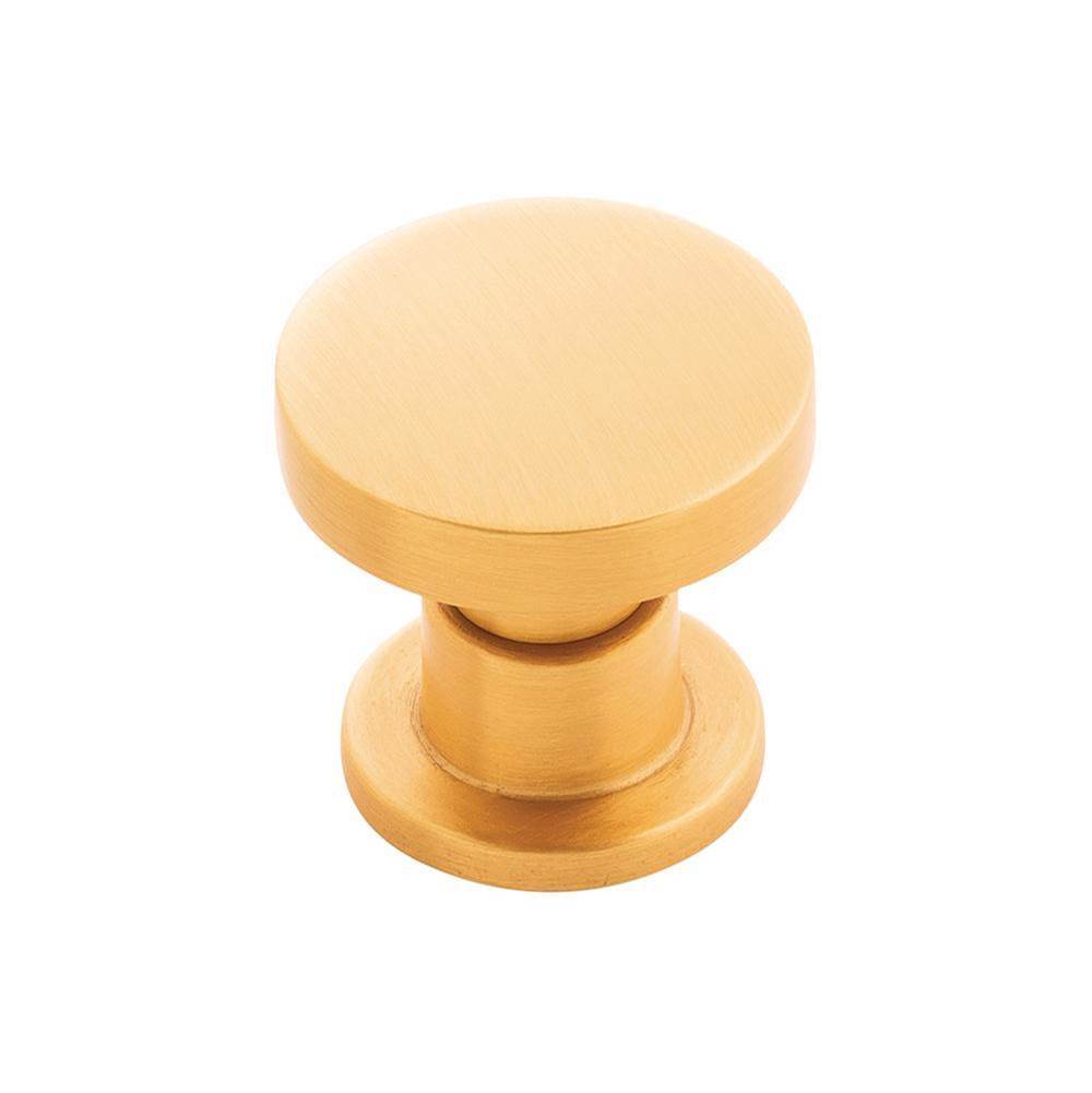 Belwith Keeler - Knob 1-1/4 Inch Diameter - Brushed Golden Brass