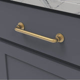 Urbane Collection Pull 6-5/16 Inch (160mm) Center to Center Brushed Golden Brass Finish