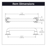 Urbane Collection Pull 6-5/16 Inch (160mm) Center to Center Brushed Golden Brass Finish