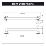 Urbane Collection Pull 8-13/16 Inch (224mm) Center to Center Brushed Golden Brass Finish