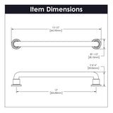 Urbane Collection Appliance Pull 12 Inch Center to Center Brushed Golden Brass Finish