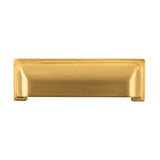 Brighton Collection Cup Pull 3-3/4 Inch (96mm) Center to Center Brushed Golden Brass Finish