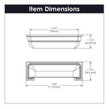 Brighton Collection Cup Pull 3-3/4 Inch (96mm) Center to Center Brushed Golden Brass Finish