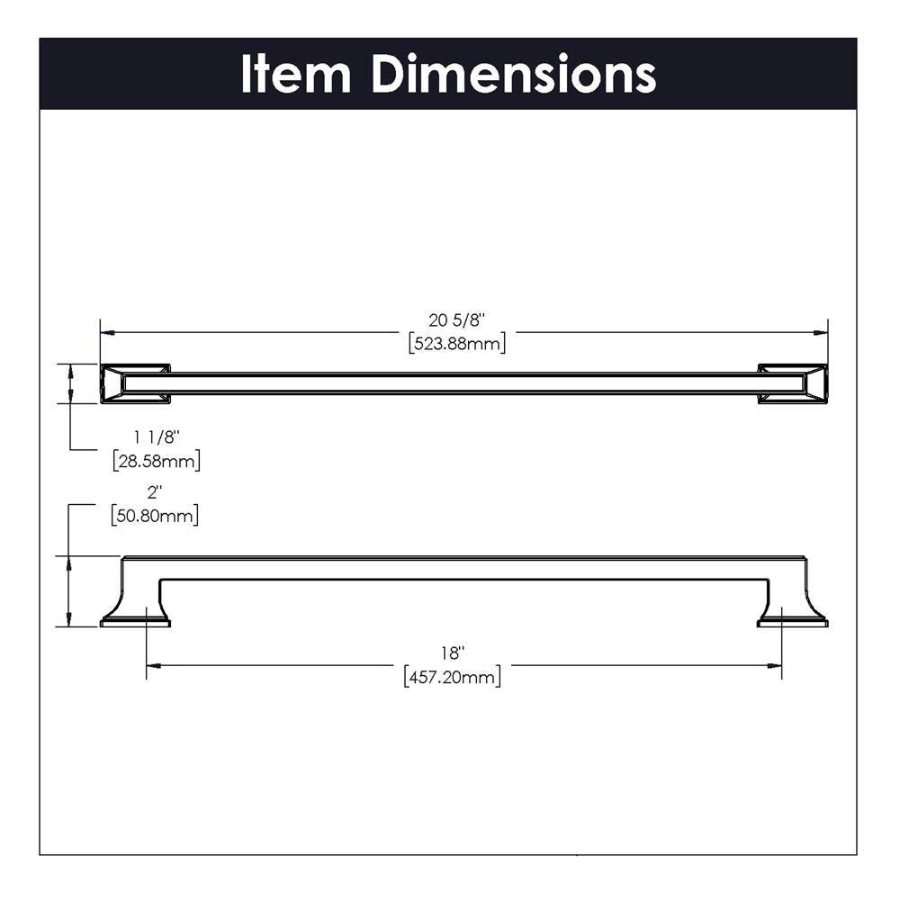 Appliance Pull 18 Inch Center to Center