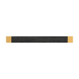 Fuse Collection Appliance Pull 12 Inch Center to Center Brushed Golden Brass with Black Wood Finish